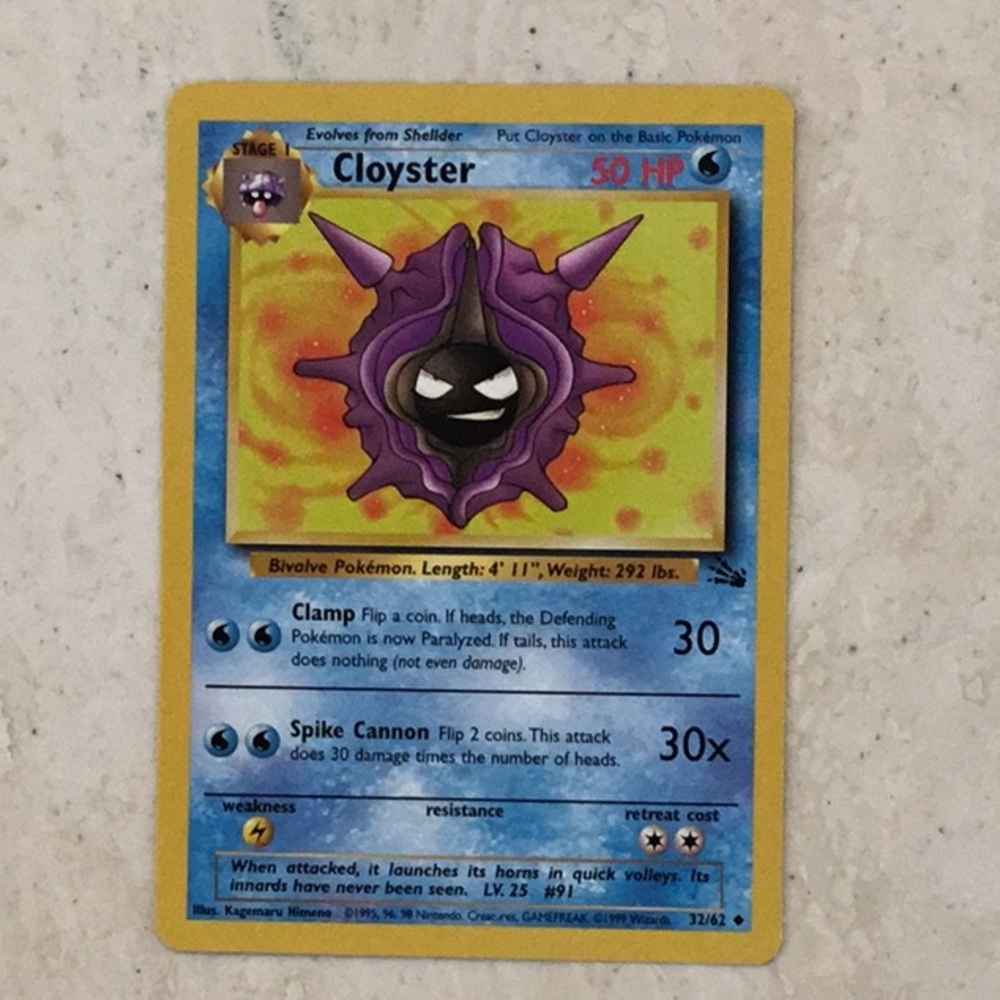 1999 Pokemon Cards Gastly 50/102 Cloyster 32/62 Golbat 34/62 Zubat Lot Of 8 Card - Picture 6 of 13